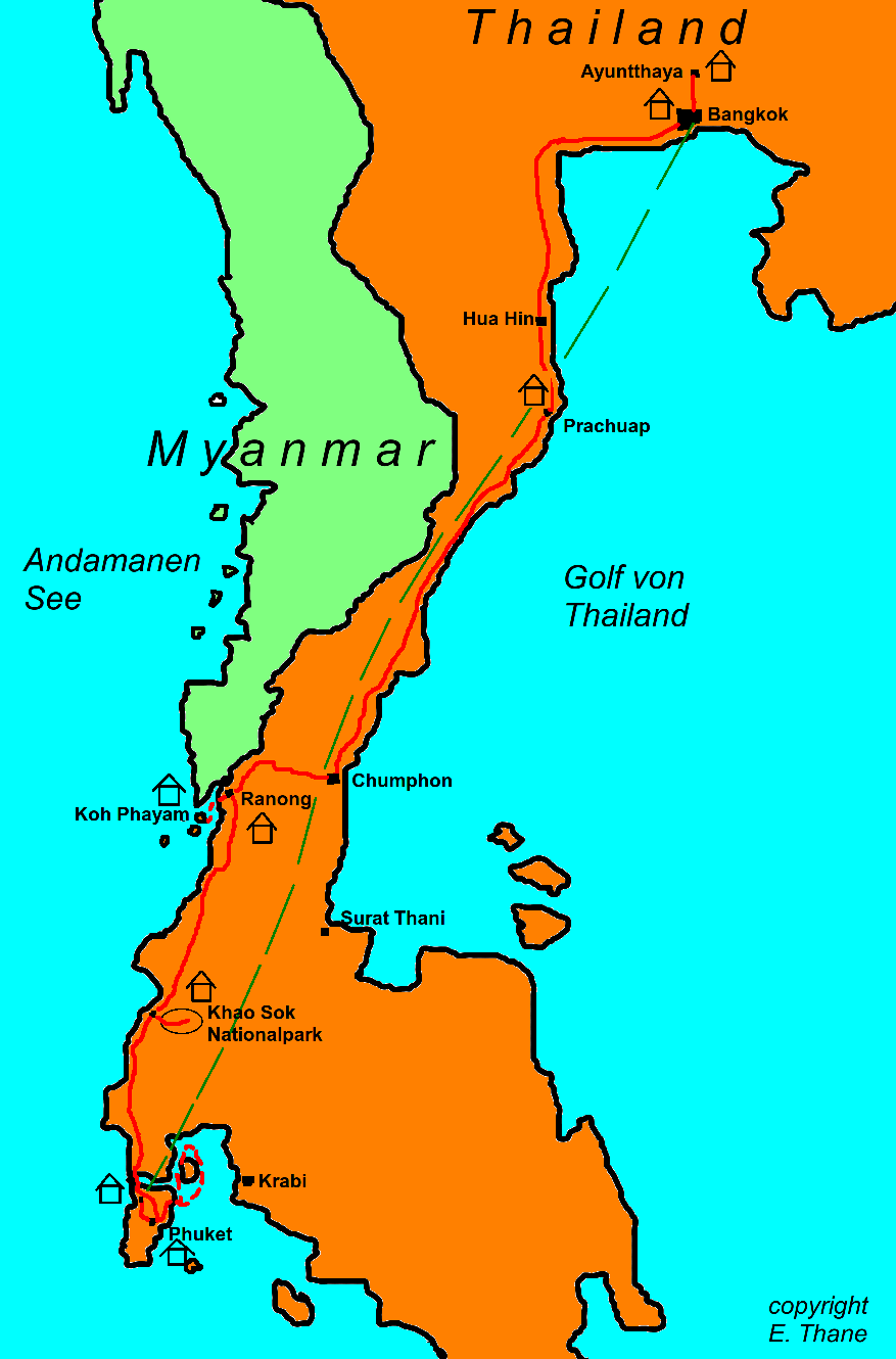 Karte Thailand 2011