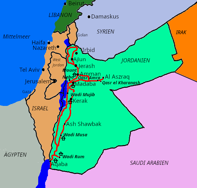 Route
          Jordanien 2022