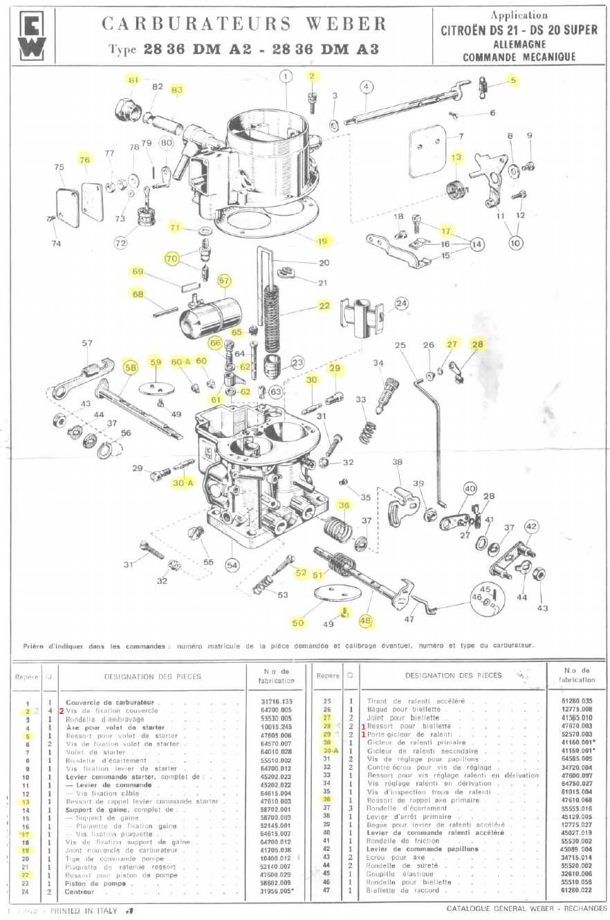 Weber
                  28/36 A2 Explosionsbild