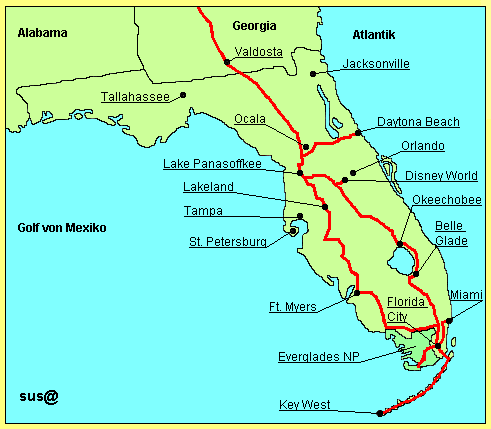 Karte Florida